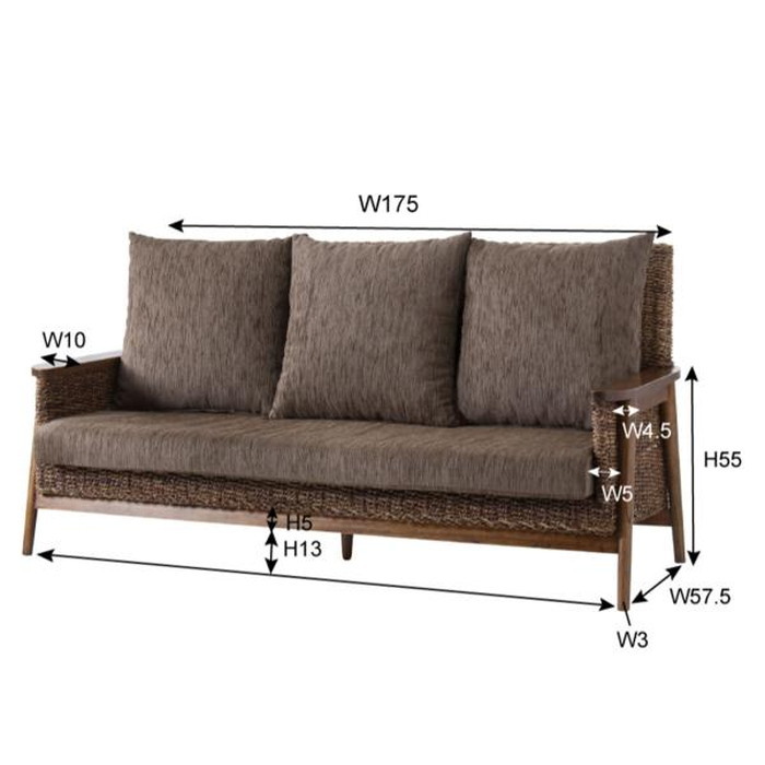 130٥ե ե sofa 3ͳ ֥饦 W185D84H91SH40 azu-NRS-453 3ܤβ 