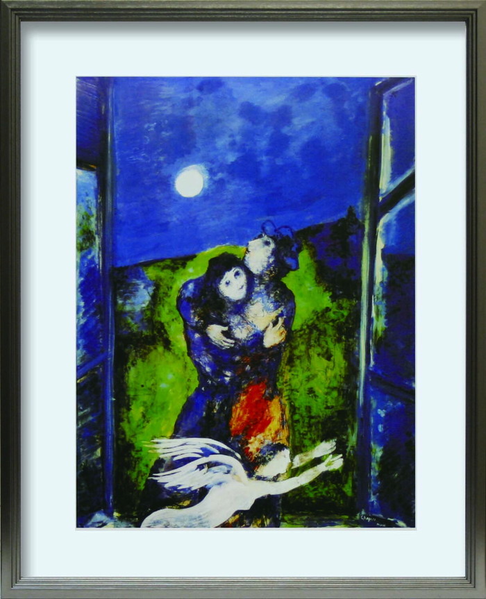 マルク シャガール Marc Chagall Lovers in the moonight L SV 
