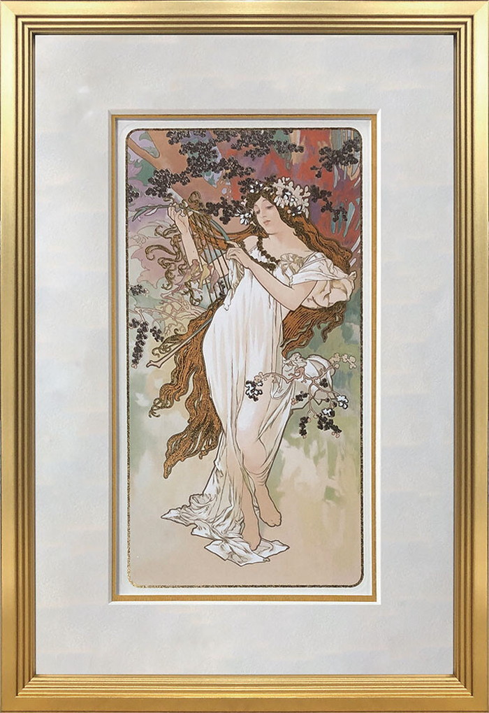 アルフォン ミュシャ Alphonse Mucha Spring 305x445x25mm GAM-62467  bic-10862841s1-家具インテリアのジェンコ【本店】