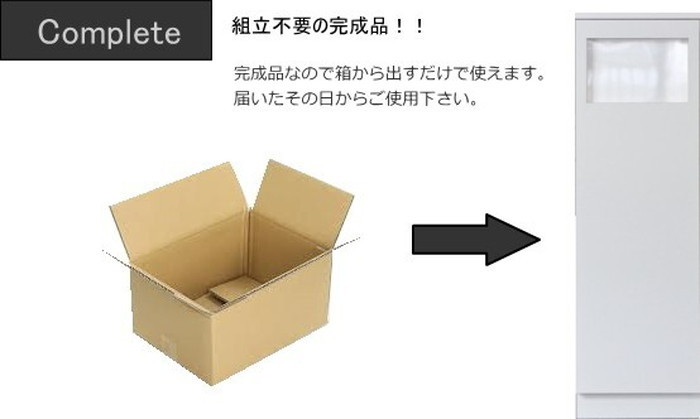 ダストBOX 45リットル スリム 分別 オフィス 店舗 SVELTE ホワイト